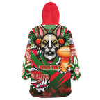 rabbitohs-premierships-rugby-snug-hoodie-custom-go-rabbitohs-champion-claw-scratch-aboriginal-culture-oodie-blanket