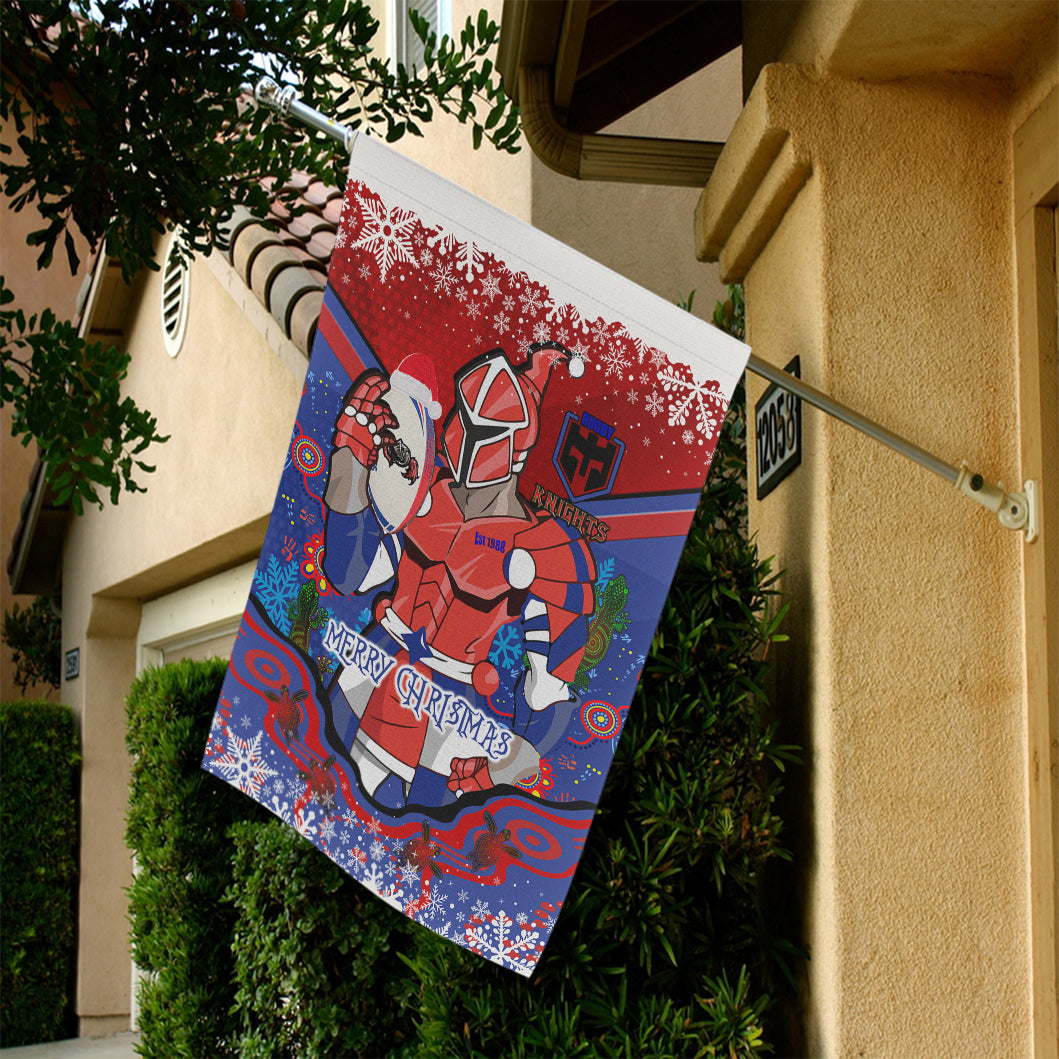 knights-rugby-christmas-flag-custom-merry-christmas-newcastle-knights-indigenous-flag