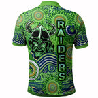 raiders-rugby-naidoc-week-watercolour-dot-painting-polo-shirt-custom-canberra-raiders-getting-up-standing-up-showing-up