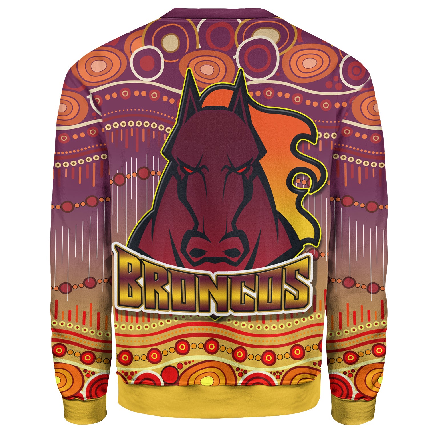 broncos-rugby-custom-sweatshirt-custom-horse-aboriginal-patterns-sweatshirt
