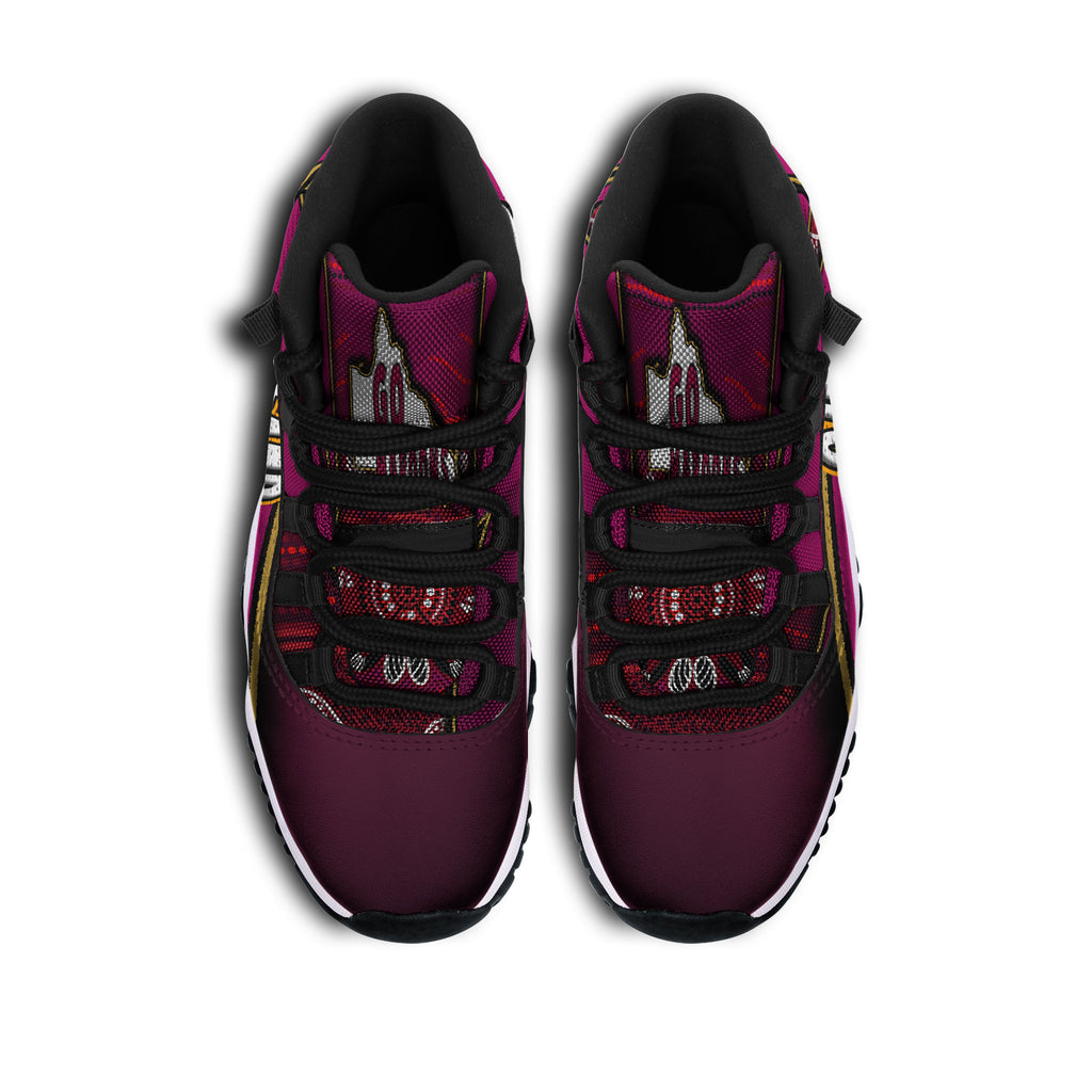 queensland-rugby-league-team-high-top-basketball-shoes-j11-queensland-maroons-mascot-aboriginal-art-state-of-origin-sneakers-j11