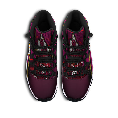 queensland-rugby-league-team-high-top-basketball-shoes-j11-queensland-maroons-mascot-aboriginal-art-state-of-origin-sneakers-j11