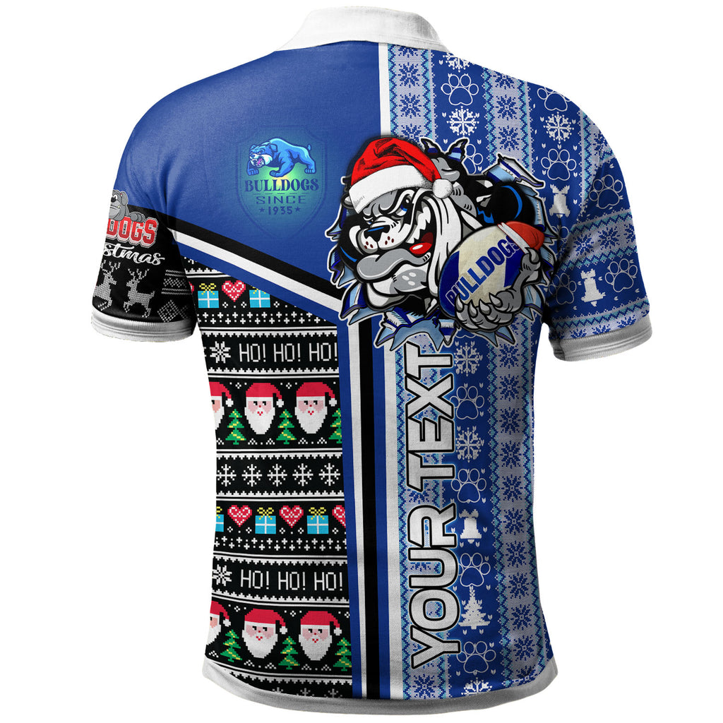 bulldogs-rugby-christmas-polo-shirt-custom-scratch-bulldogs-christmas-with-snowflakes-ho-ho-ho-polo-shirt