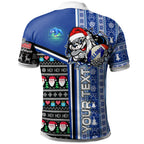 bulldogs-rugby-christmas-polo-shirt-custom-scratch-bulldogs-christmas-with-snowflakes-ho-ho-ho-polo-shirt