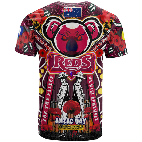 reds-rugby-anzac-aboriginal-custom-watercolour-t-shirt-remembrance-queensland-reds-with-koala-and-poppy-flower