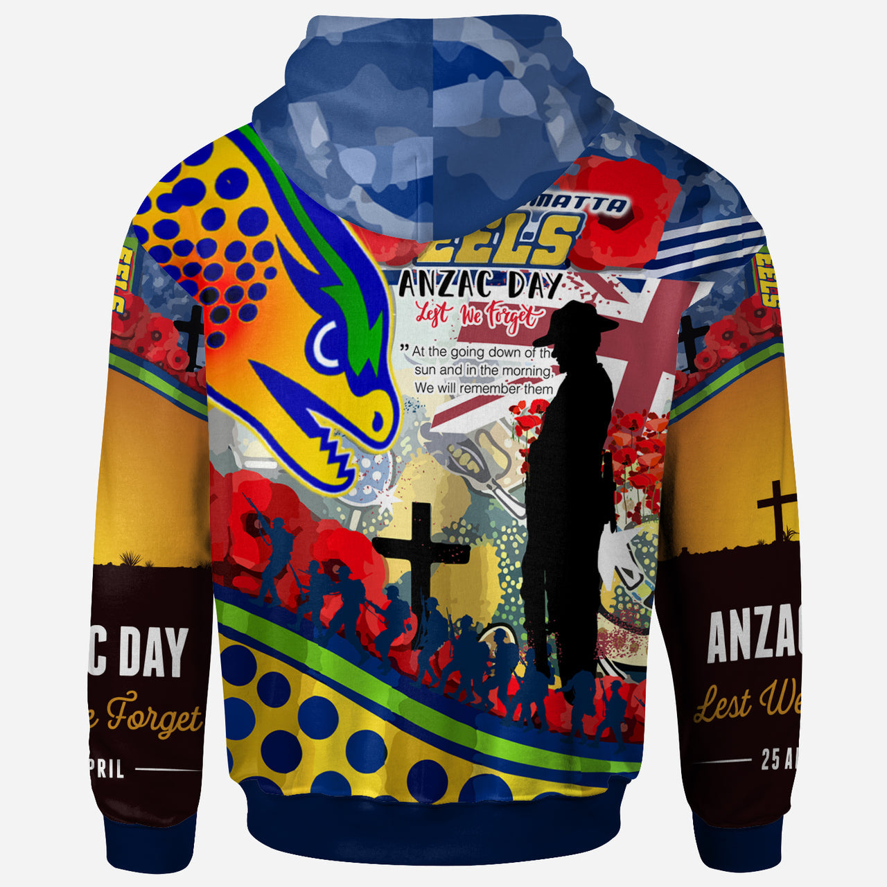 eels-rugby-australia-anzac-day-lest-we-forget-custom-hoodie-remembrance-eels-with-anzac-poppy-watercolour-style
