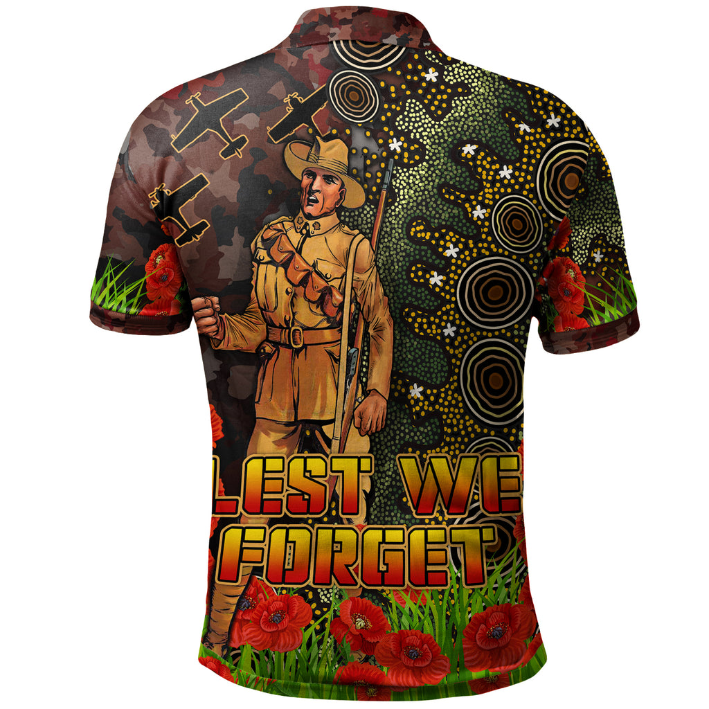 australia-anzac-polo-shirt-anzac-soldier-with-remembrance-poppy-and-indigenous-patterns-polo-shirt