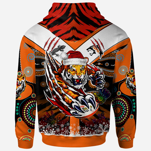 tigers-rugby-christmas-hoodie-custom-merry-tigers-christmas-indigenous-hoodie