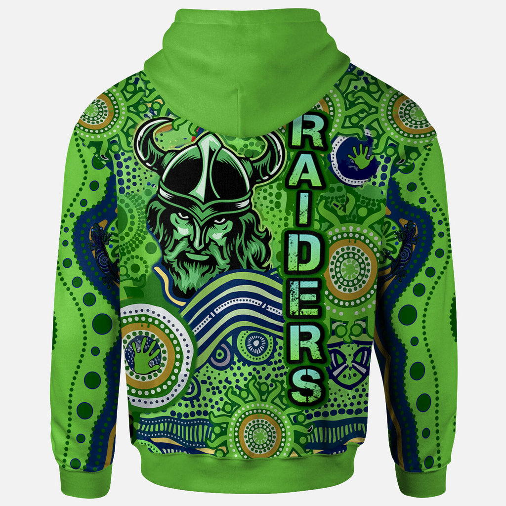 raiders-rugby-naidoc-week-watercolour-dot-painting-hoodie-custom-canberra-raiders-getting-up-standing-up-showing-up
