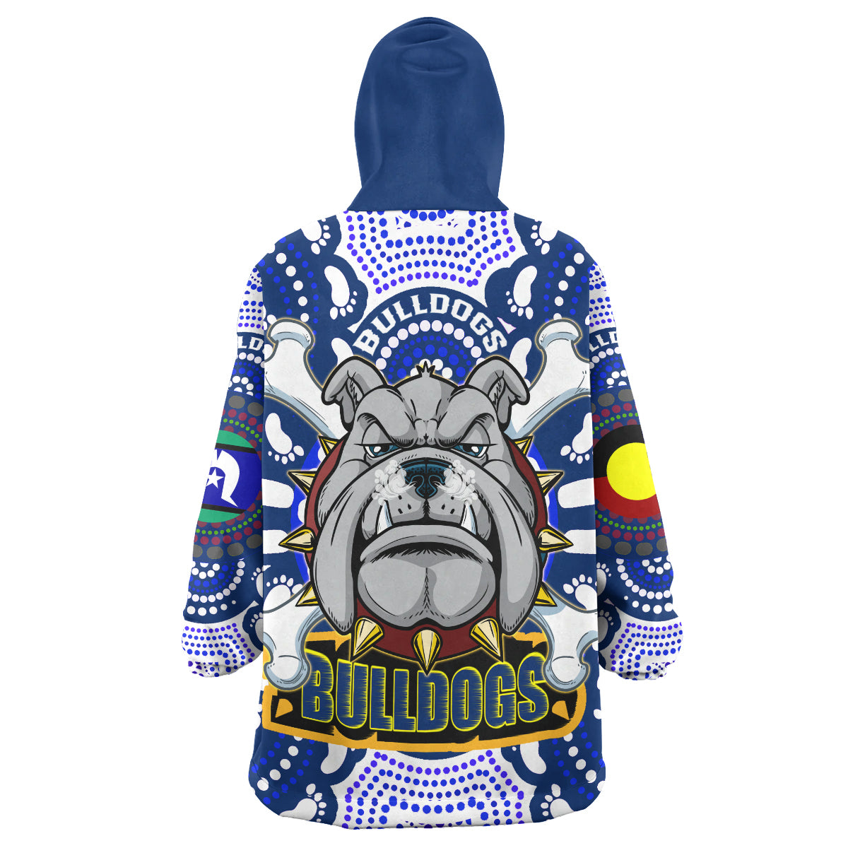 bulldogs-rugby-snug-hoodie-canterbury-bankstown-super-berries-aboriginal-footprint-oodie-blanket