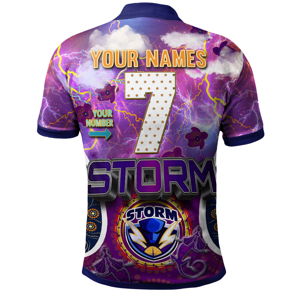 storm-rugby-polo-shirt-custom-storm-man-thunder-power-mascot-with-aboriginal-culture-personalised-name-and-number-polo-shirt