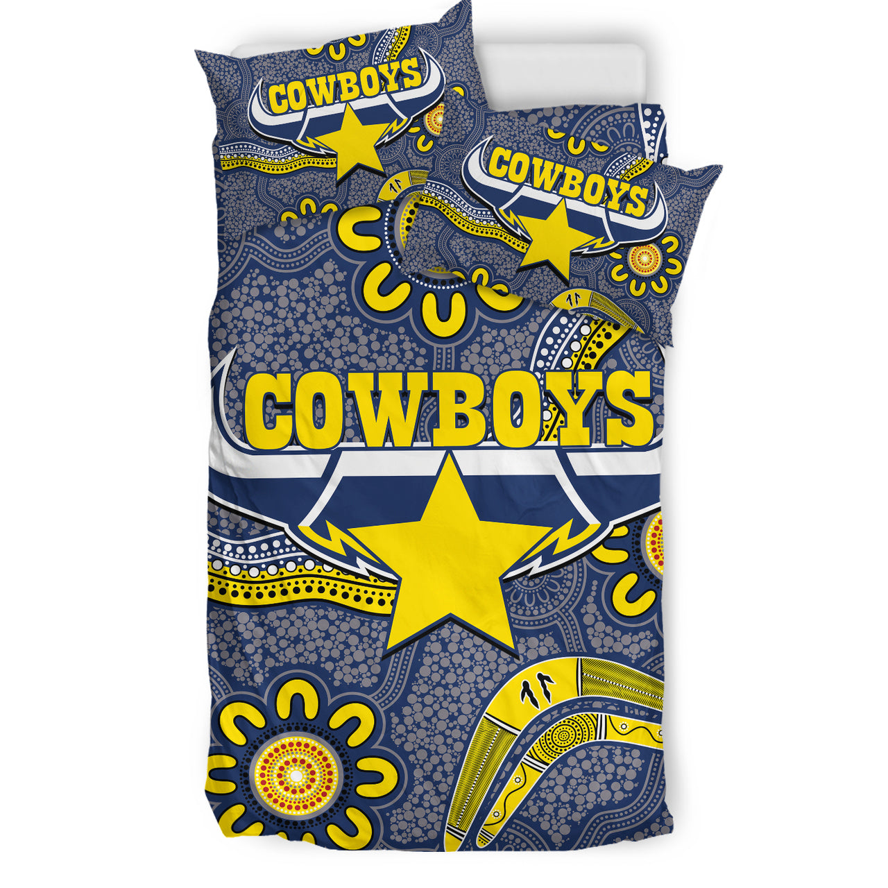 cowboys-rugby-bedding-set-aboriginal-boomerang-cowboys-bedding-set