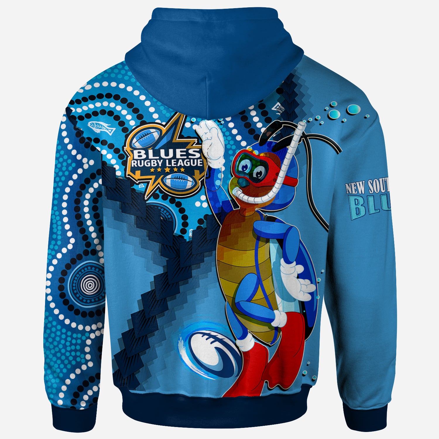 new-south-wales-rugby-league-team-hoodie-custom-new-south-wales-blues-dreaming-cockroaches-state-of-origin-aboriginal-hoodie
