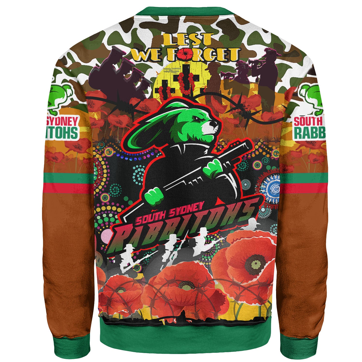 rabbitohs-rugby-anzac-poppy-sweatshirt-custom-camouflage-souths-anzac-lest-we-forget-spirit-sweatshirt