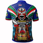 warriors-rugby-custom-anzac-polo-shirt-remembrance-warriors-with-maori-mask-and-aboriginal-patterns-home-and-away