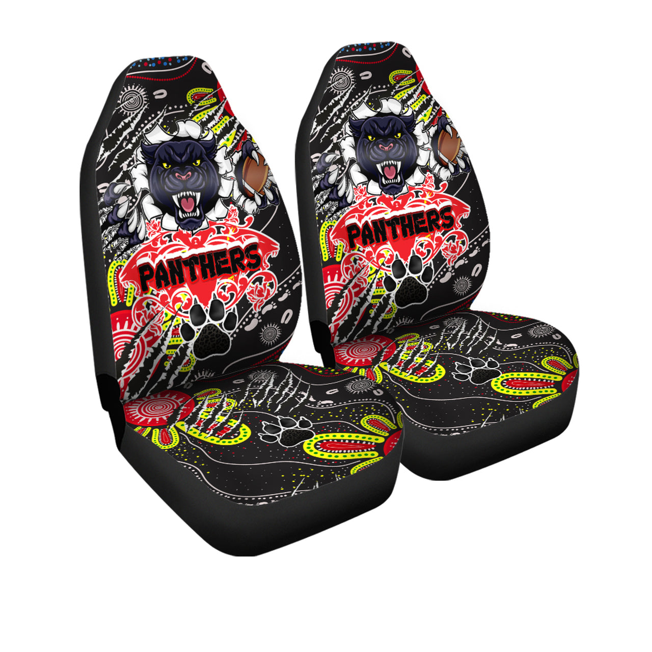 panthers-rugby-aboriginal-car-seat-cover-indigenous-super-black-panthers-scratch-style