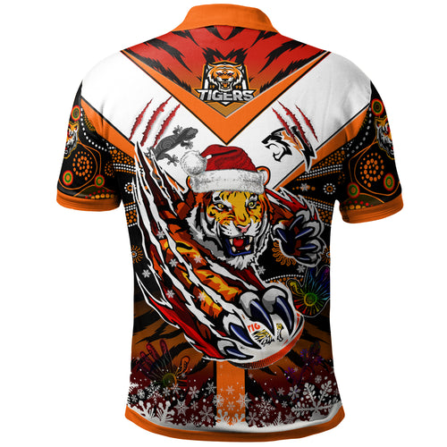 tigers-rugby-christmas-polo-shirt-custom-merry-tigers-christmas-indigenous-polo-shirt
