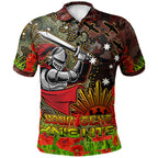knights-rugby-polo-shirt-custom-anzac-kinghts-with-remembrance-poppy-and-indigenous-patterns-polo-shirt