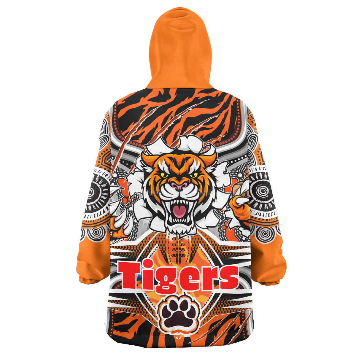 tigers-rugby-aboriginal-snug-hoodie-custom-super-indigenous-tigers-scratch-style-oodie-blanket