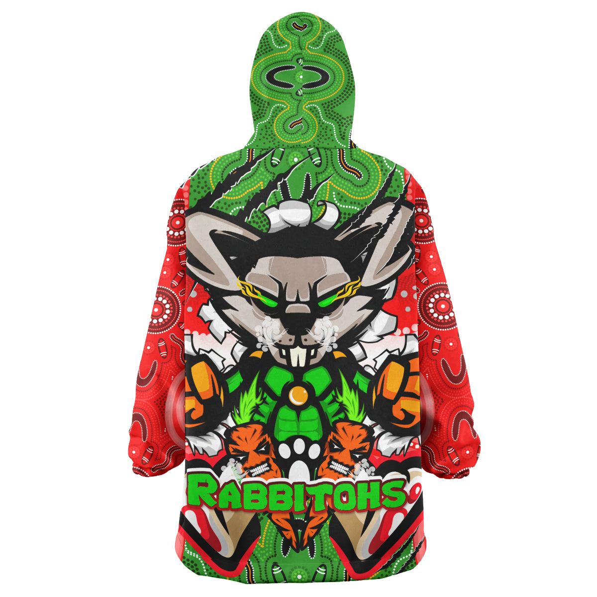 rabbitohs-aboriginal-rugby-snug-hoodie-rabbitohs-stand-above-the-rest-scratch-style-oodie-blanket