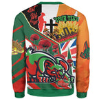 rabbitohs-rugby-sweatshirt-custom-remembrance-rabbitohs-anzac-quote-with-poppy-and-rosemary-sweatshirt