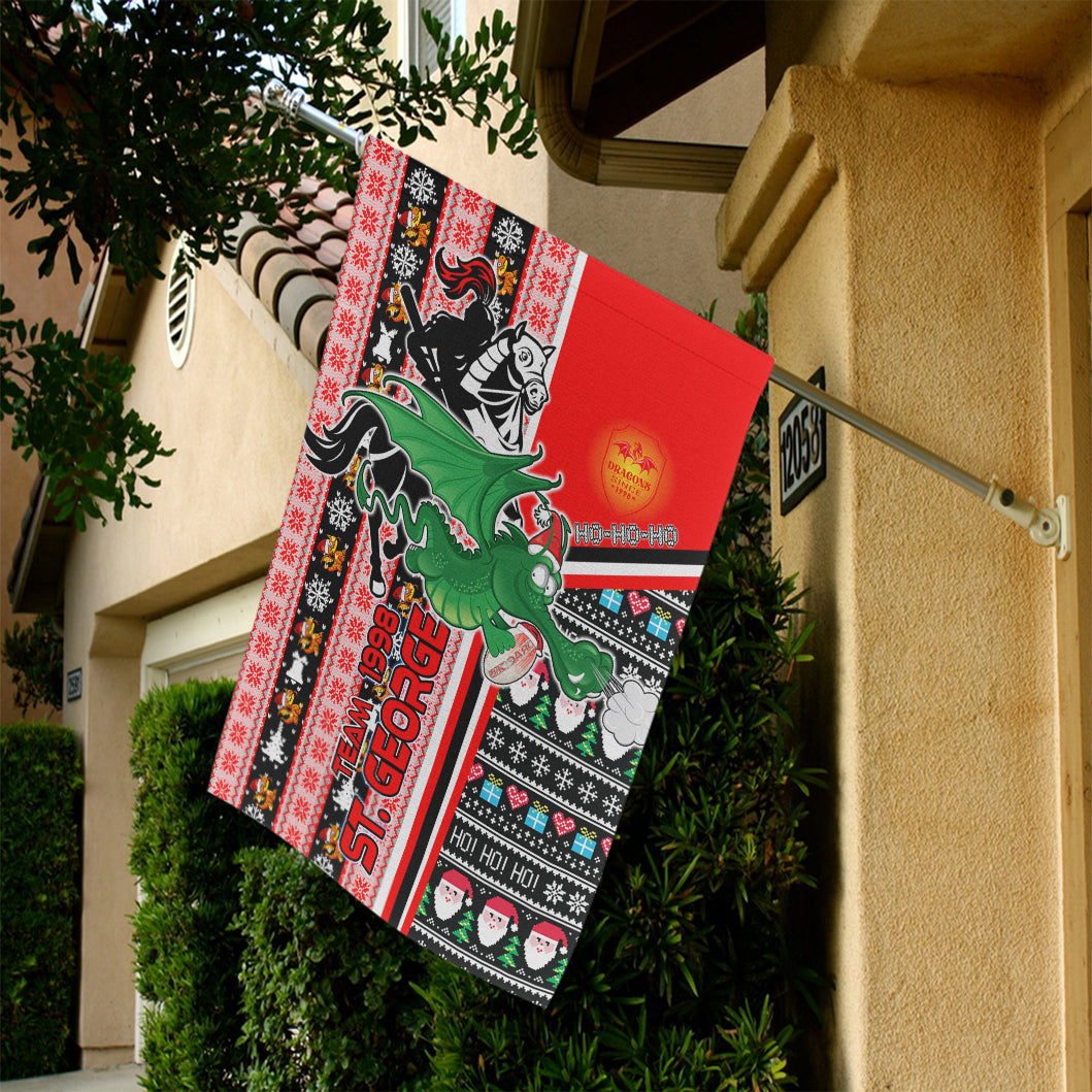st-george-rugby-christmas-flag-custom-st-george-xmas-green-dragon-with-snowflakes-and-rugby-ball-flag