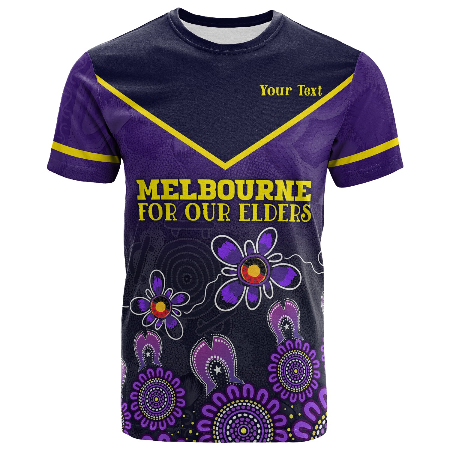 australia-melbourne-naidoc-week-2023-t-shirt-custom-for-our-elders-purple-t-shirt