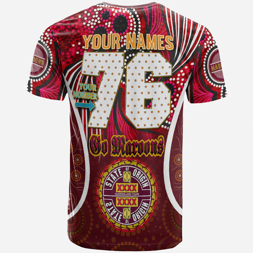 queensland-rugby-league-team-t-shirt-custom-qld-maroons-cane-toads-with-aboriginal-art-personalised-player-and-number-t-shirt