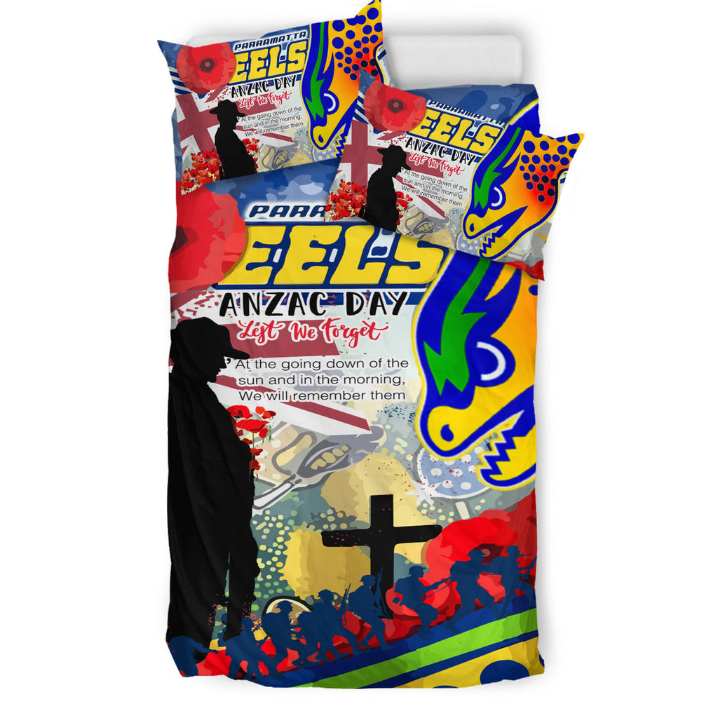 eels-rugby-australia-anzac-day-lest-we-forget-custom-bedding-set-remembrance-eels-with-anzac-poppy-watercolour-style