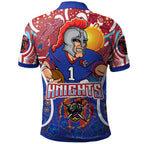 knights-rugby-polo-shirt-custom-indigenous-newcastle-knights-mascot-with-aboriginal-art-personalised-player-and-number-polo-shirt