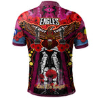 eagles-aboriginal-rugby-anzac-day-custom-polo-shirt-remembrance-sea-eagles-with-poppy-flower-watercolour-style