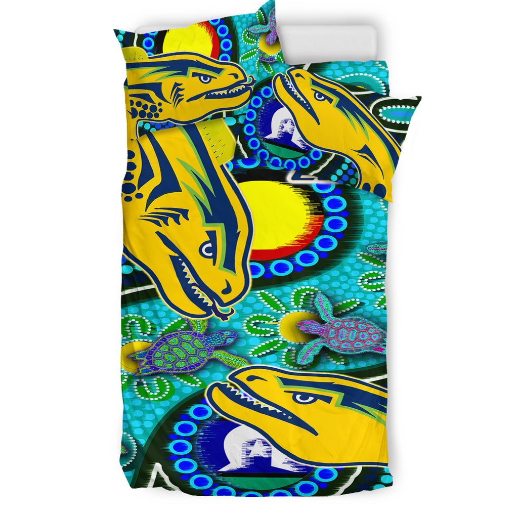 eels-rugby-bedding-set-custom-indigenous-eels-with-aboriginal-and-torres-strait-islander-flag
