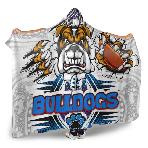 bulldogs-rugby-custom-aboriginal-hooded-blanket-indigenous-super-bulldogs