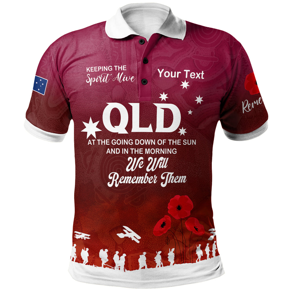 australia-queensland-anzac-custom-polo-shirt-keeping-the-spirit-alive-polo-shirt