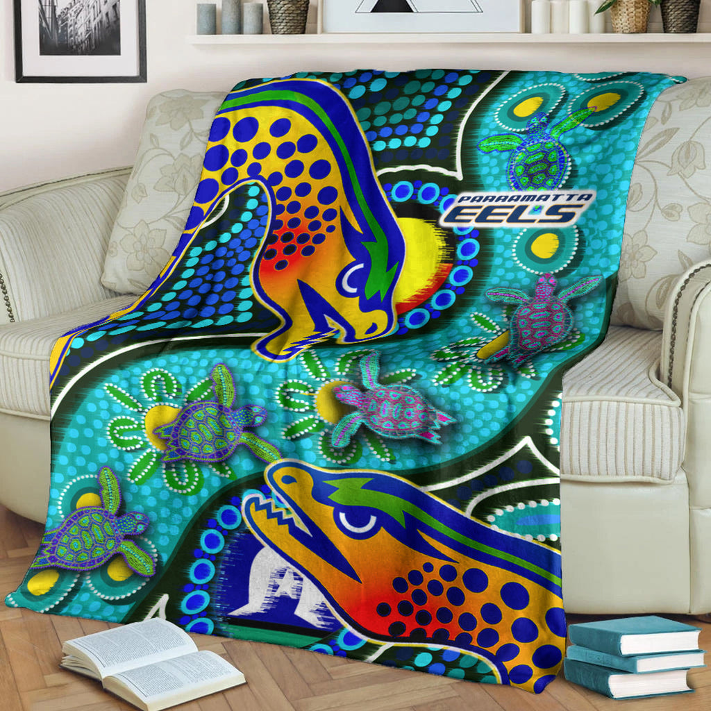 eels-rugby-custom-blanket-indigenous-eels-with-aboriginal-and-torres-strait-islander-flag