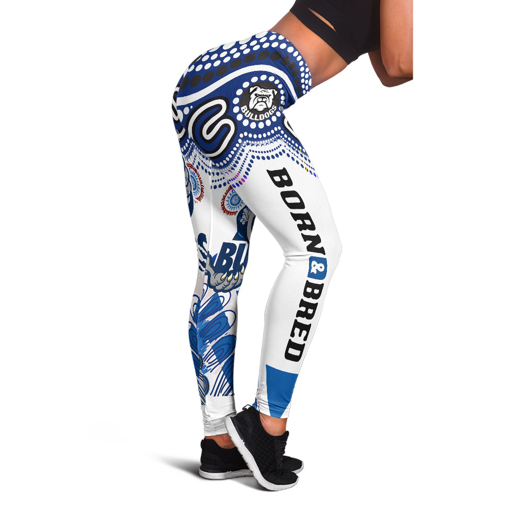 bulldogs-rugby-born-bred-leggings-indigenous-bulldogs-with-rugby-ball-and-aboriginal-patterns-leggings