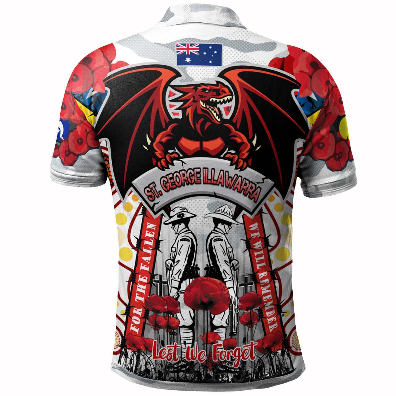 st-george-rugby-anzac-day-watercolour-custom-polo-shirt-remembrance-dragons-with-poppy-flower
