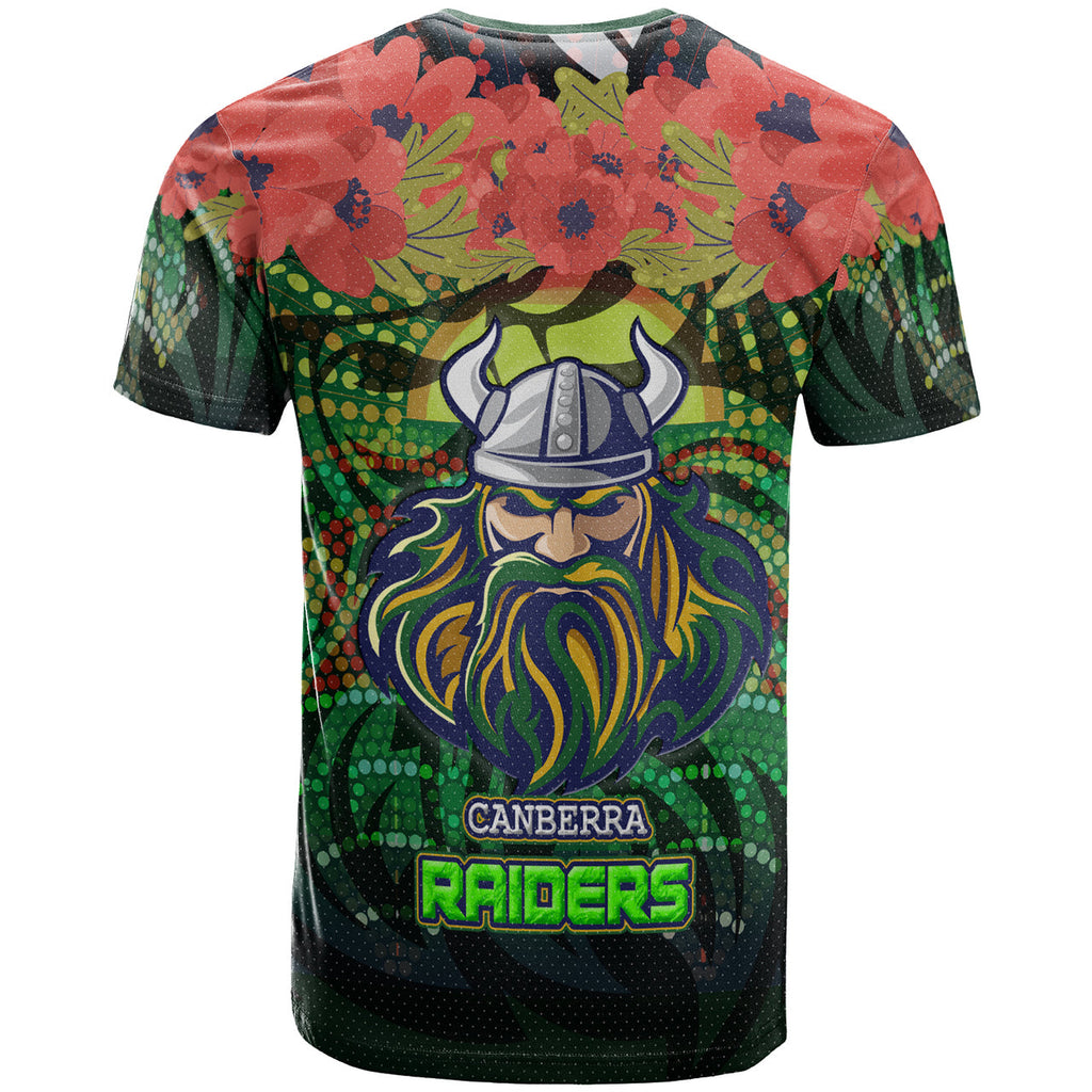 raiders-rugby-hoodie-aboriginal-dot-art-raiders-with-poppy-flower-hoodie