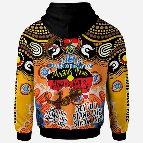 australia-naidoc-week-2023-custom-hoodie-naidoc-week-2023-timeline-with-aboriginal-inspired-dot-art-painting-and-aussie-gecko