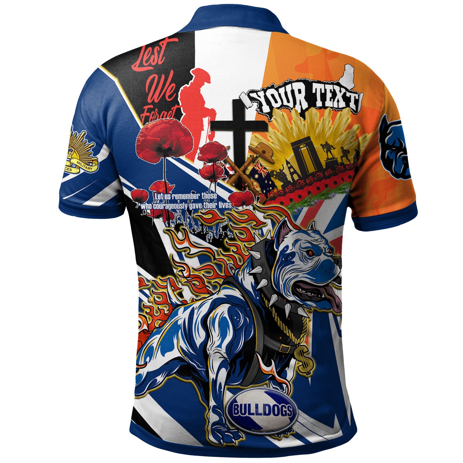 bulldogs-rugby-polo-shirt-custom-remembrance-bulldogs-anzac-quote-with-poppy-and-rosemary-polo-shirt