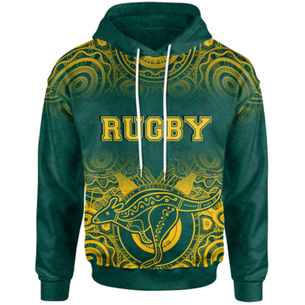 Wallabies Rugby Hoodie - Custom Aboriginal Wallabies Kangaroo Hoodie RLT13