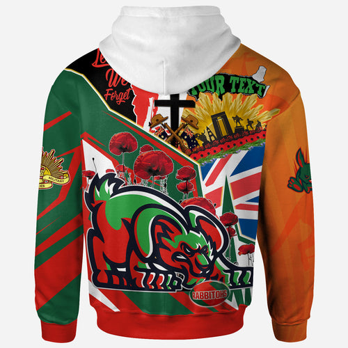 rabbitohs-rugby-hoodie-custom-remembrance-rabbitohs-anzac-quote-with-poppy-and-rosemary-hoodie
