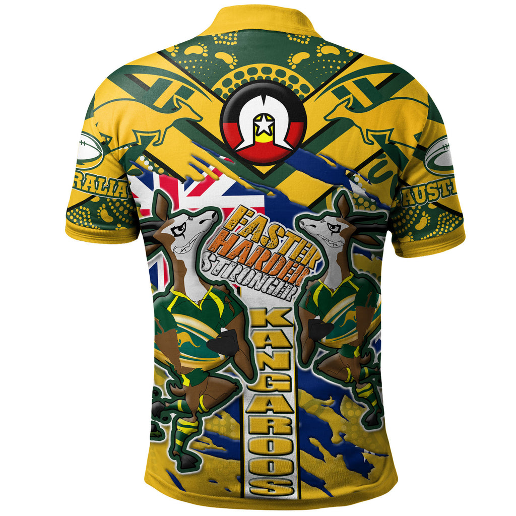 australia-national-rugby-league-team-polo-shirt-custom-faster-harder-stronger-kangaroos-squad-aboriginal-pride-polo-shirt