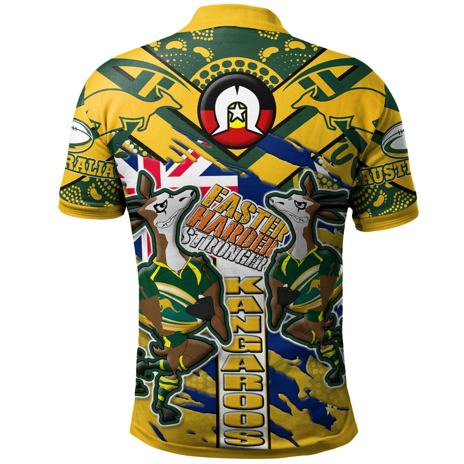australia-national-rugby-league-team-polo-shirt-custom-faster-harder-stronger-kangaroos-squad-aboriginal-pride-polo-shirt