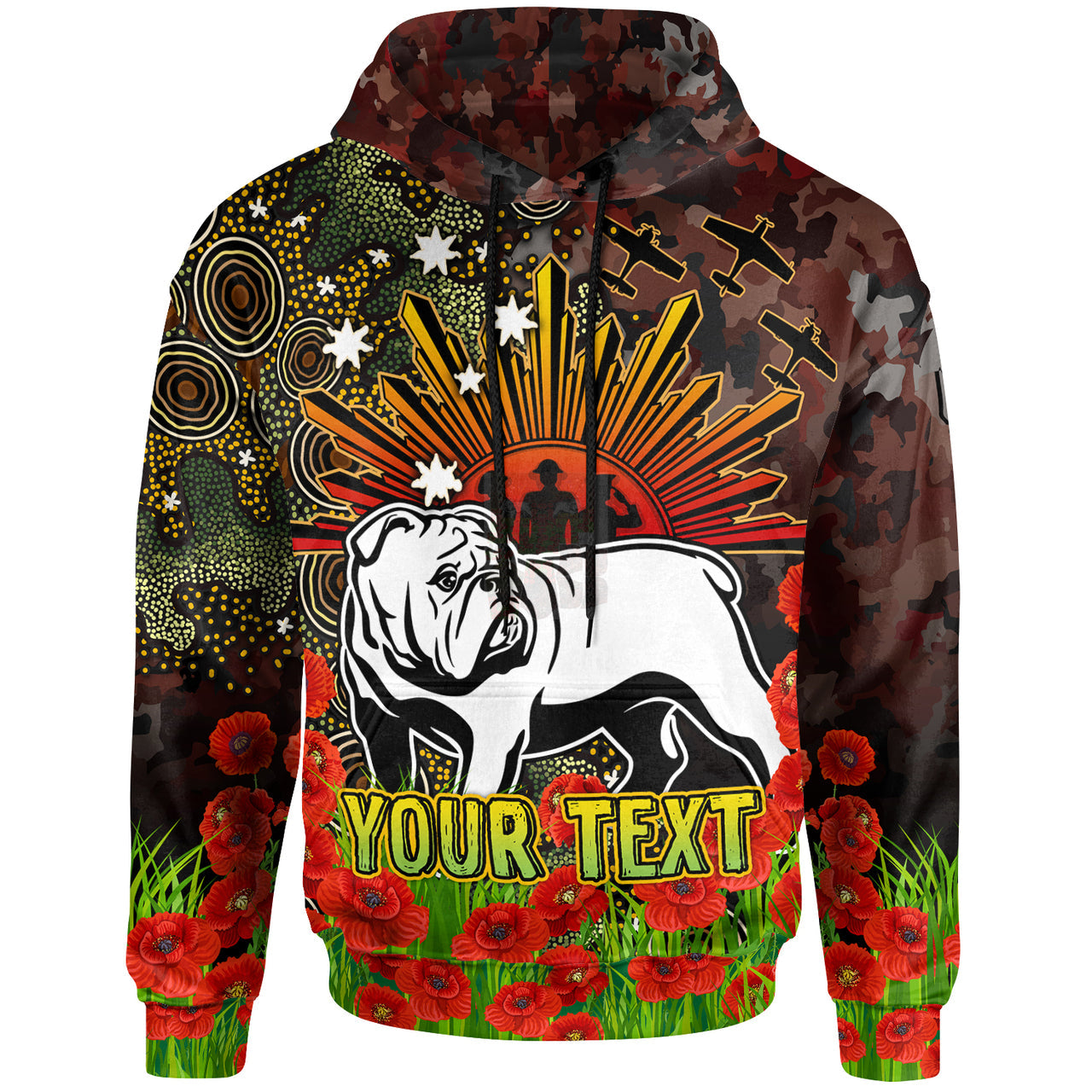 bulldogs-rugby-hoodie-anzac-bulldogs-with-remembrance-poppy-and-indigenous-patterns-hoodie
