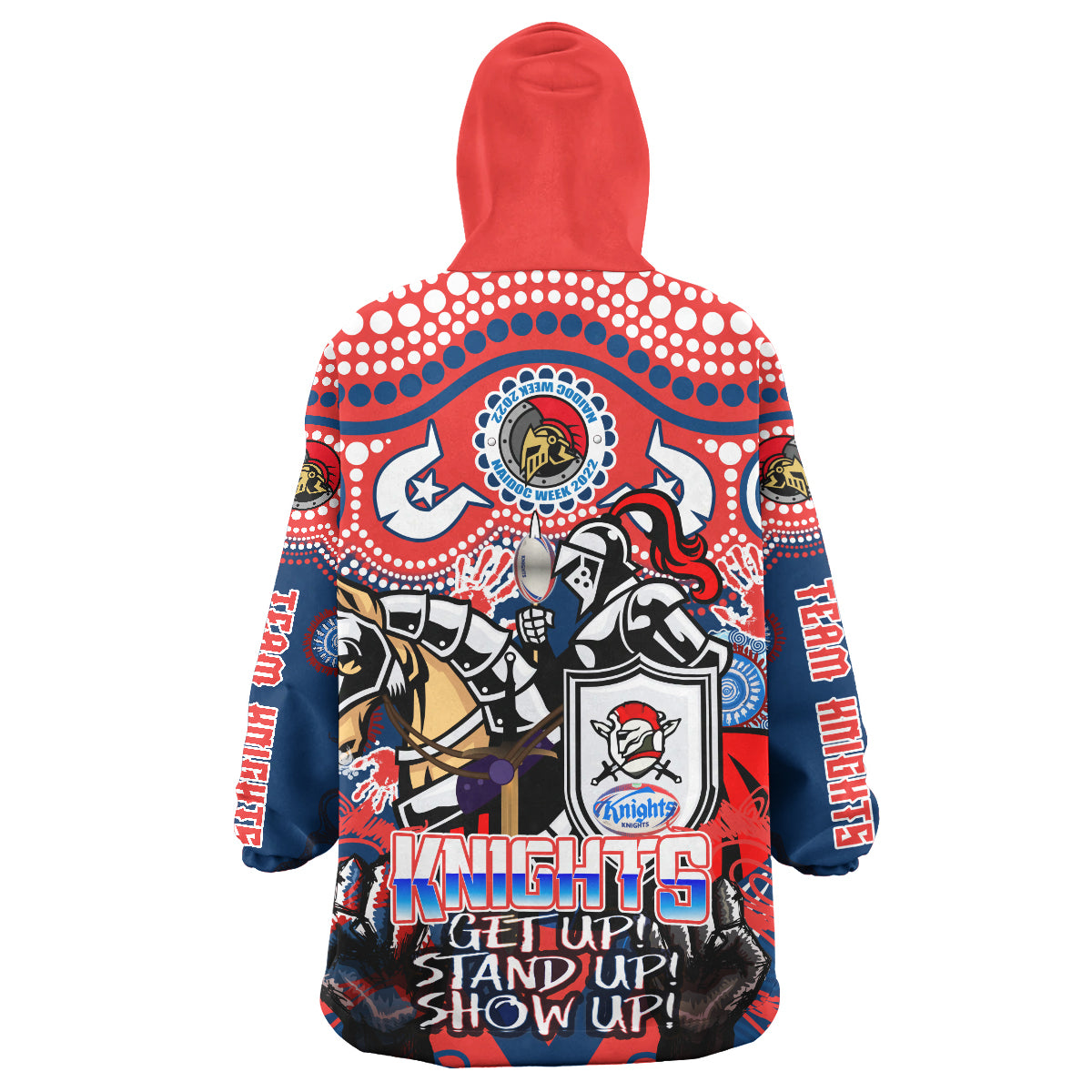 knights-rugby-naidoc-week-snug-hoodie-indigenous-newcastle-knights-get-up-stand-up-show-up-oodie-blanket