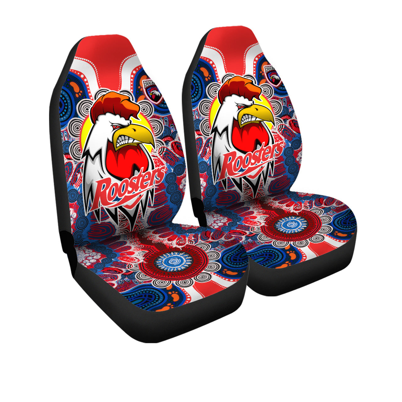 roosters-indigenous-rugby-custom-car-seat-cover-protection-under-the-sun