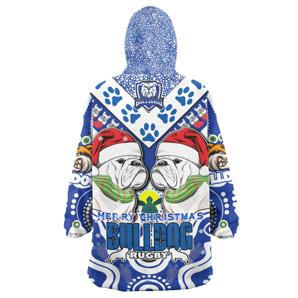 bulldogs-rugby-christmas-snug-hoodie-custom-merry-bulldogs-christmas-indigenous-wearable-blanket-hoodie
