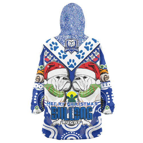 bulldogs-rugby-christmas-snug-hoodie-custom-merry-bulldogs-christmas-indigenous-wearable-blanket-hoodie