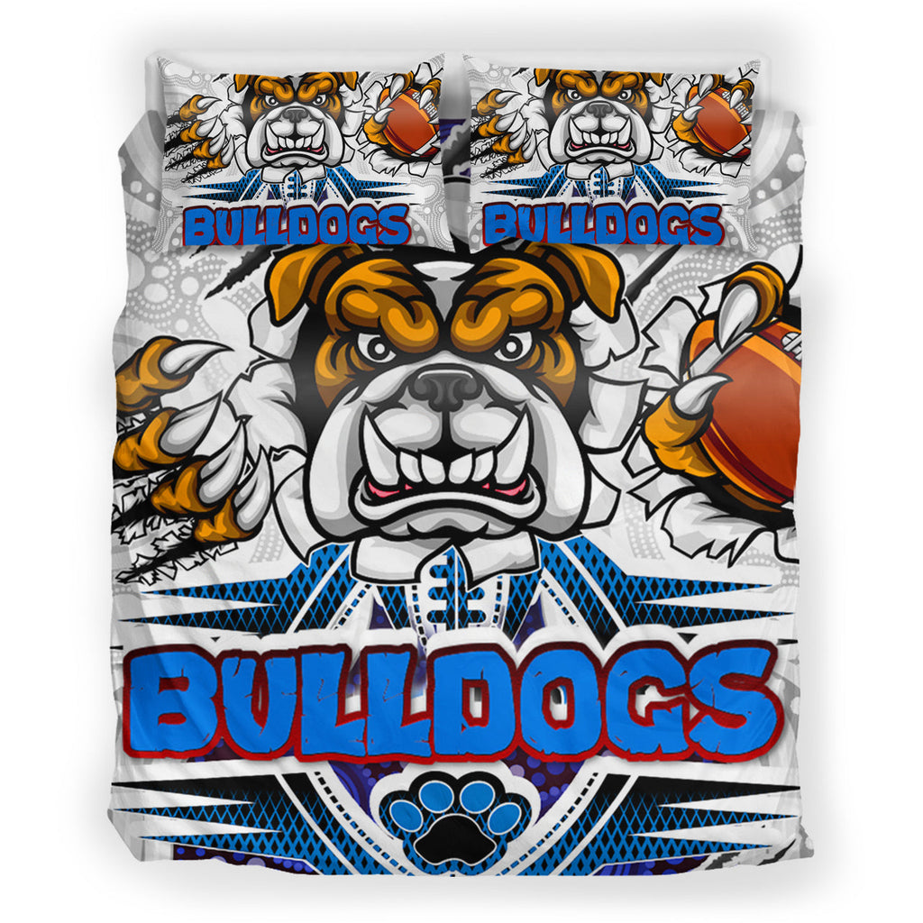 bulldogs-rugby-custom-aboriginal-bedding-set-indigenous-super-bulldogs